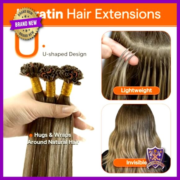 22 Inch Human Hair Extensions Keratin U Tip 50 Grams main image 5
